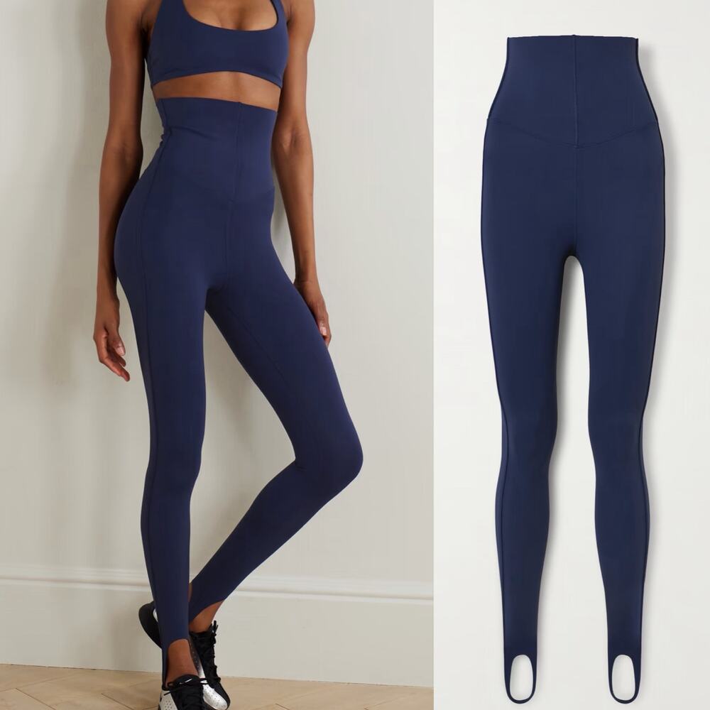 NIKE + Jacquemus stretch-jersey stirrup leggings in blue sz S